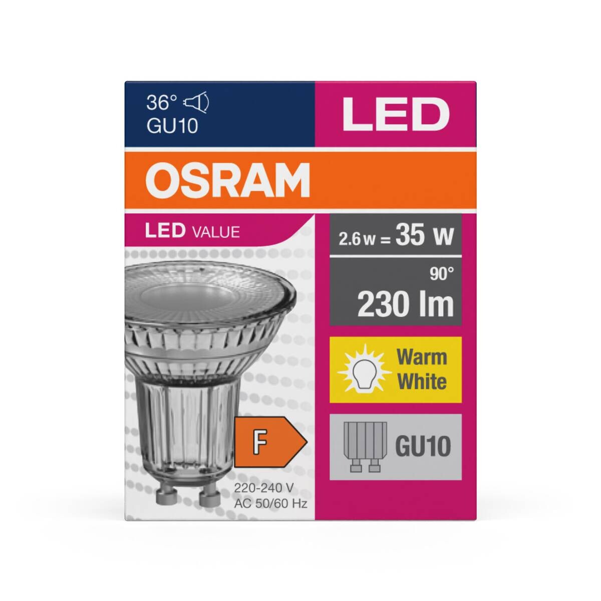 OSRAM LED-Leuchtmittel Reflektorlampe AC45691 GU10