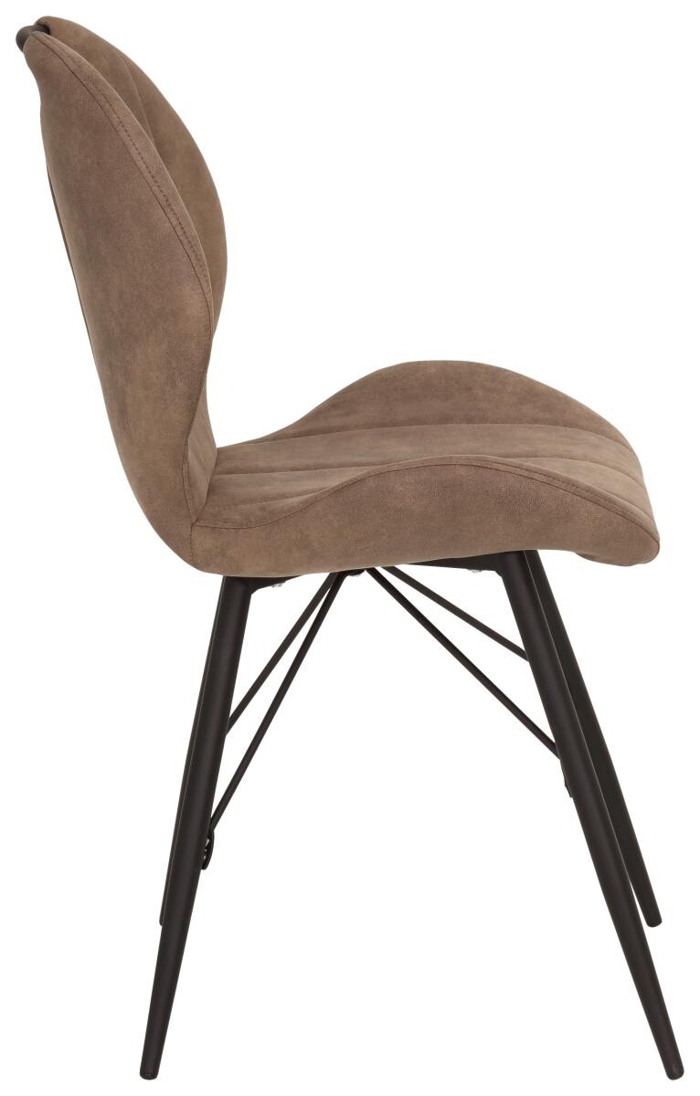 Stuhl Kate 4er Set schlamm Vintage Microfaser B/H/T: ca. 50x86x56 cm