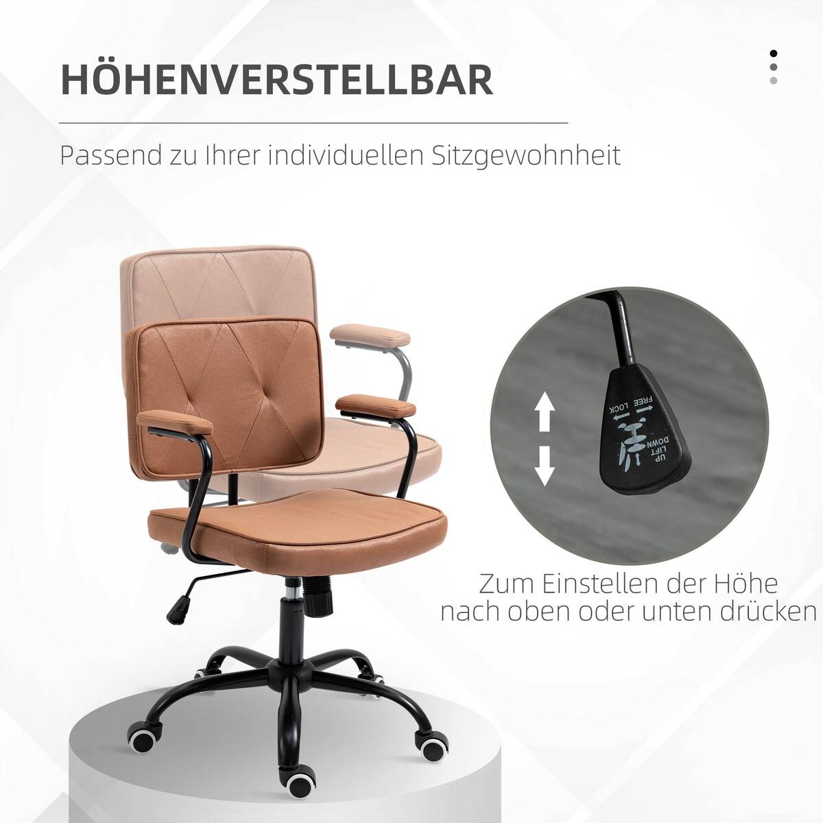 Drehstuhl 921-595BN braun