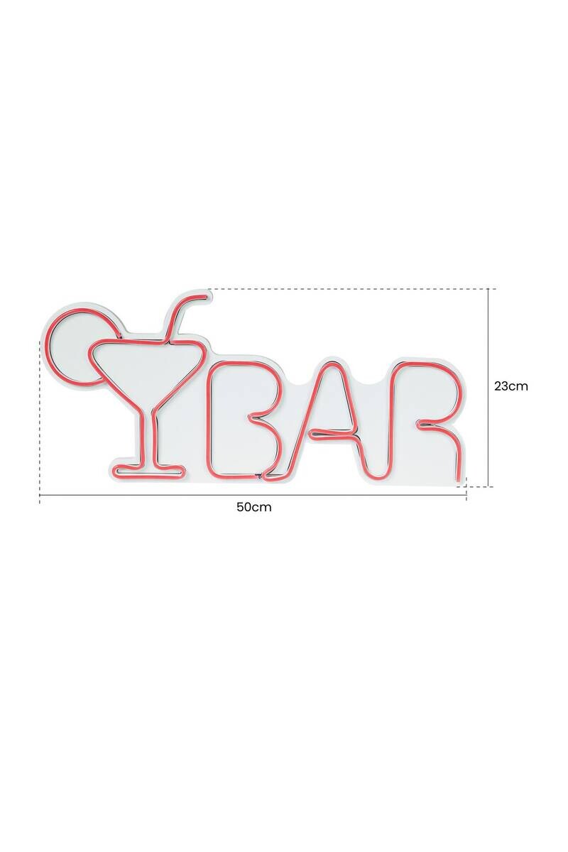 Opviq LED-Wandleuchte rot PVC B/H/T/L: ca. 50x23x3x50 cm