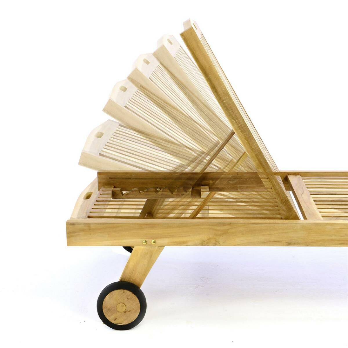 VCM Sonnenliege braun Holz B/H/L: ca. 57x34x200 cm