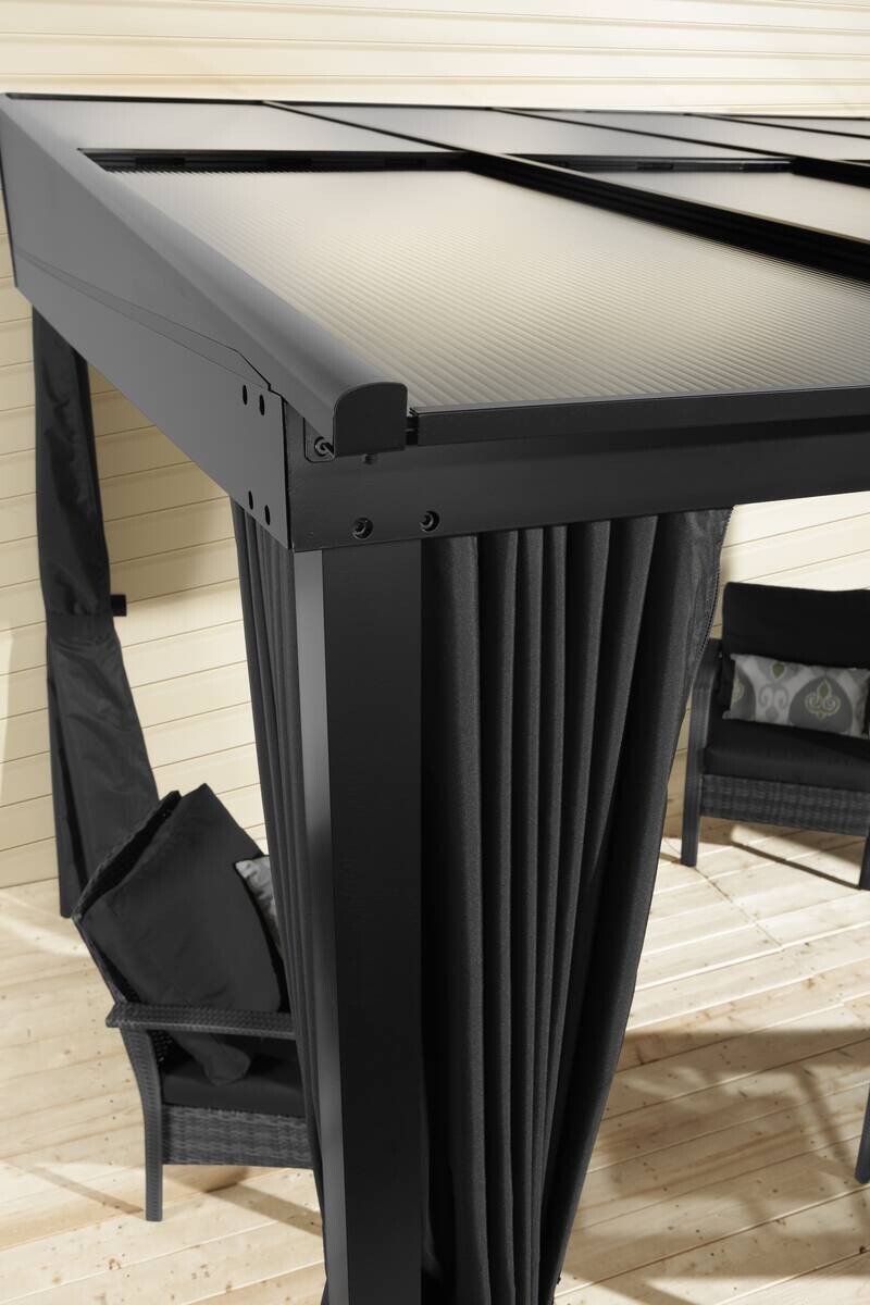 Sojag Terrassenüberdachung St. Barth anthrazit Aluminium B/H/T: ca. 484x240x363 cm