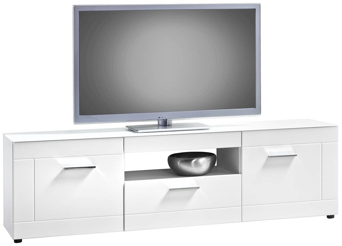 TV-Lowboard Atlanta weiß weiß Hochglanz B/H/T: ca. 168x49x40 cm