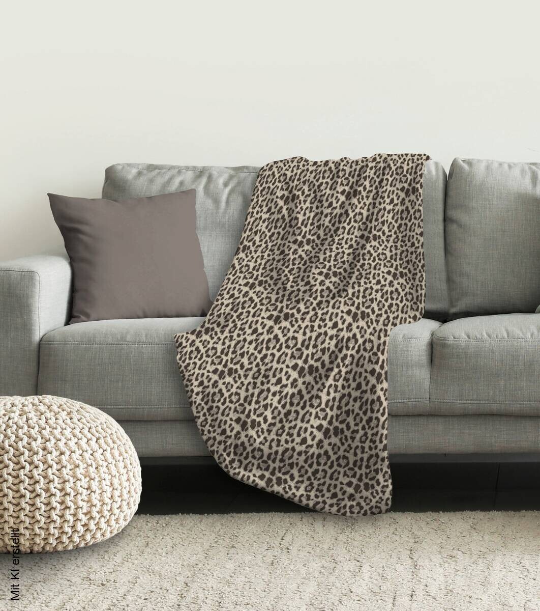Wohndecke Flanell braun Polyester B/L: ca. 150x200 cm