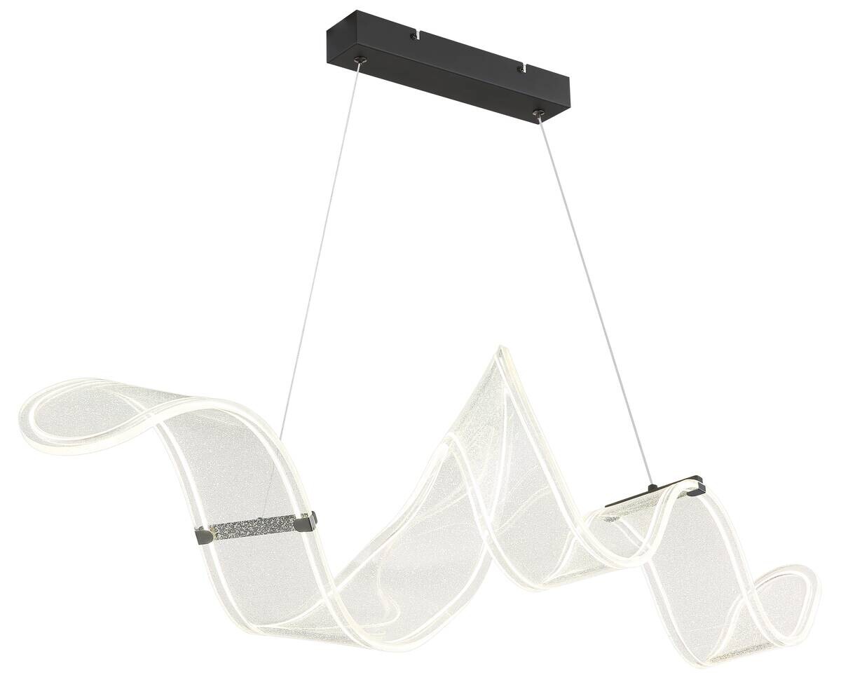 GLOBO LED-Pendelleuchte TAPIA schwarz Acryl Metall B/H/T: ca. 39x120x118 cm 1 Brennstellen