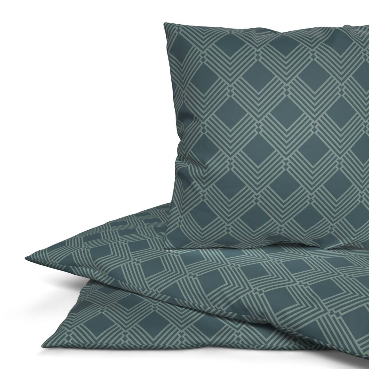 Sensation Microfaser Bettwäsche petrol 100% Polyester B/L: ca. 135x200 cm