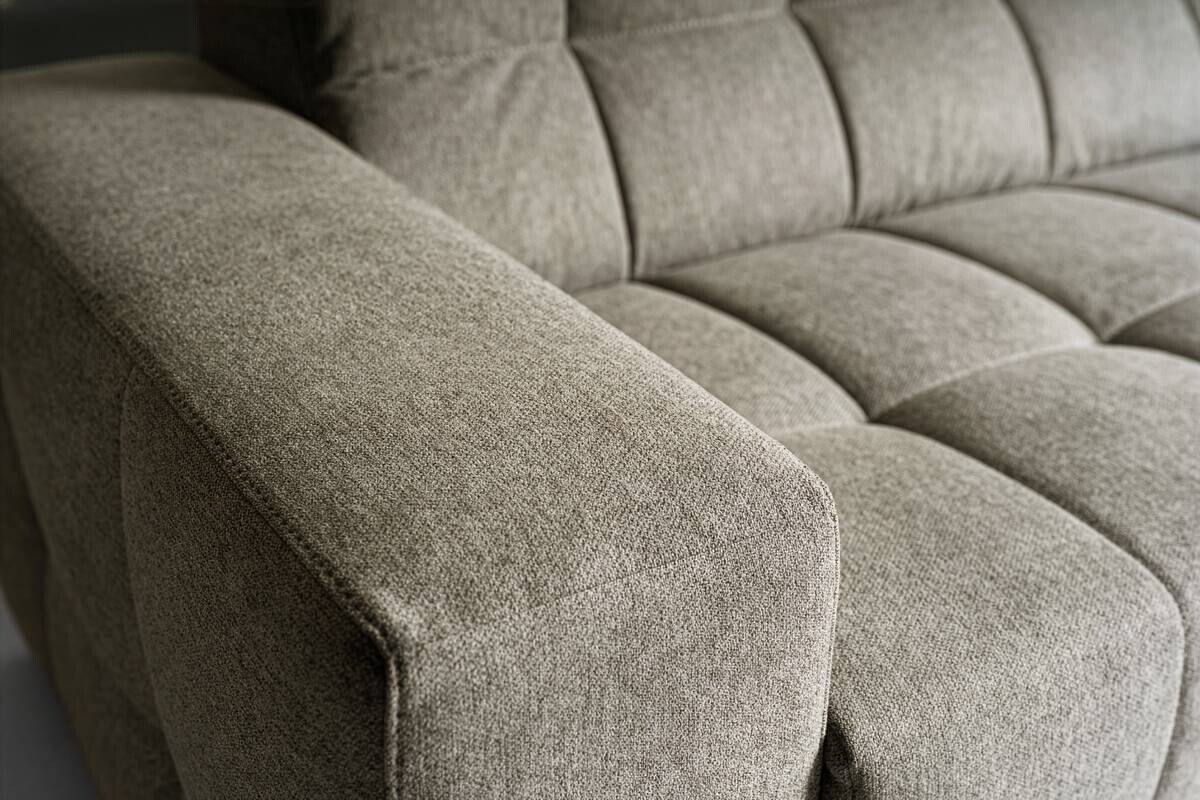 Ecksofa mit Bettfunktion graubraun Flachgewebe B/H/T: ca. 267x93x163 cm