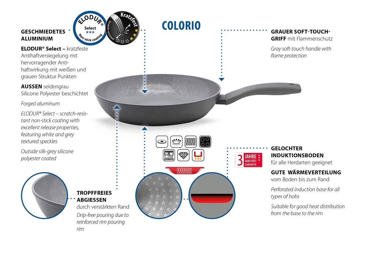 ELO Pfanne grau Aluminium D: ca. 28 cm