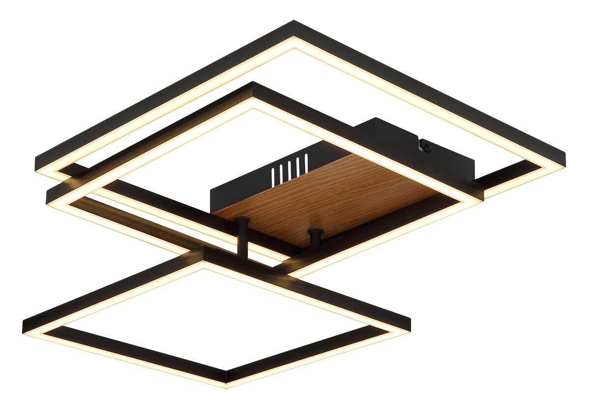 GLOBO LED-Deckenleuchte TATJANA schwarz Kunststoff B/H/T: ca. 45x9x5 cm 1 Brennstellen