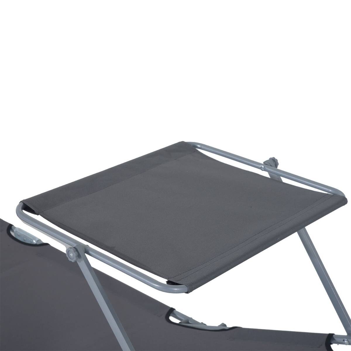 Outsunny Sonnenliege grau Metall B/H/L: ca. 58x36x187 cm