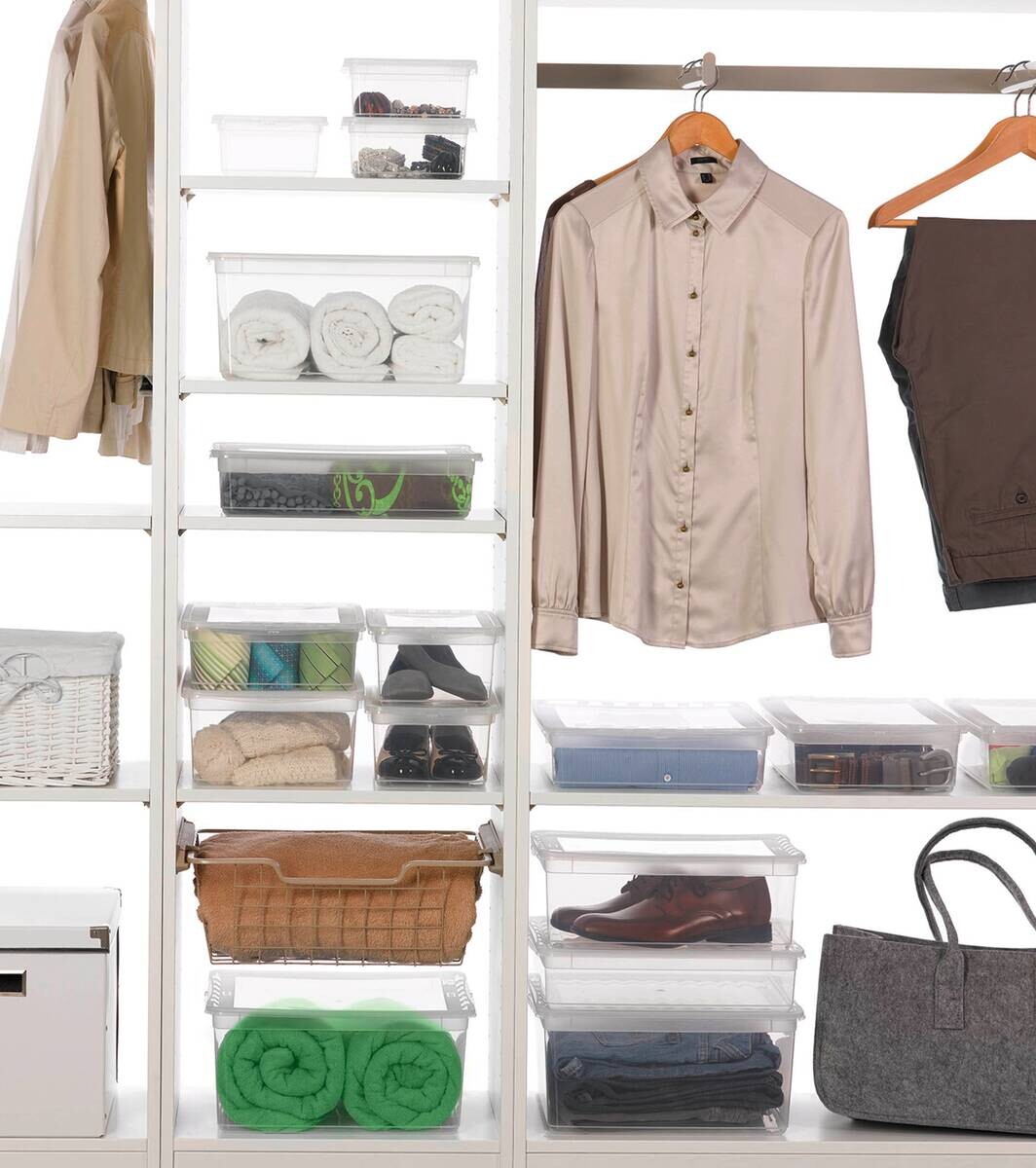 keeeper Box-Basixxset transparent B/H/L: ca. 33,5x25x39 cm