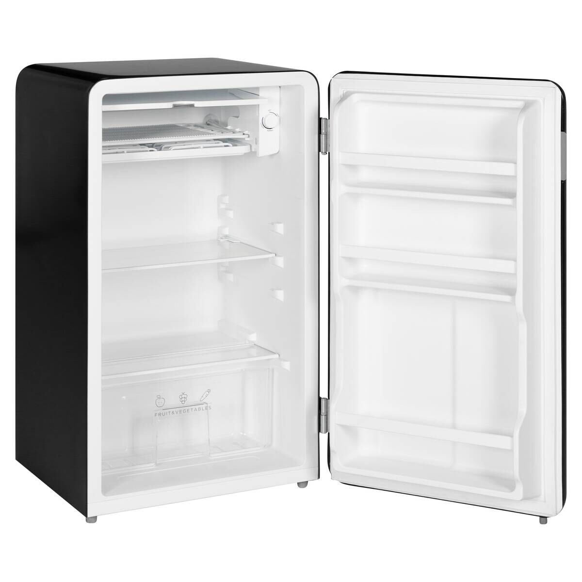 POCOline Retro Kühlschrank KS84-93ESG schwarz B/H/T: ca. 49x84x46 cm