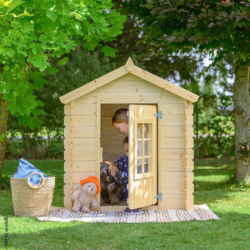 Timbela Kinderspielhaus M570M blau B/H/L: ca. 114x121x111 cm