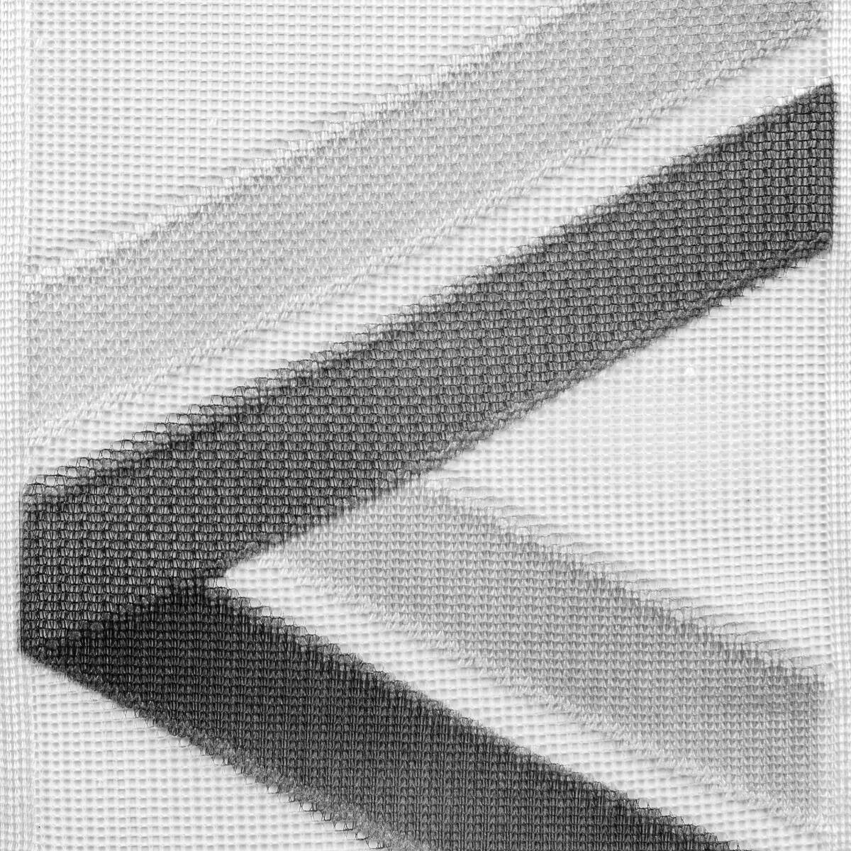 Scheibengardinen-Meterware weiß schwarz 100% Polyester H: ca. 60 cm