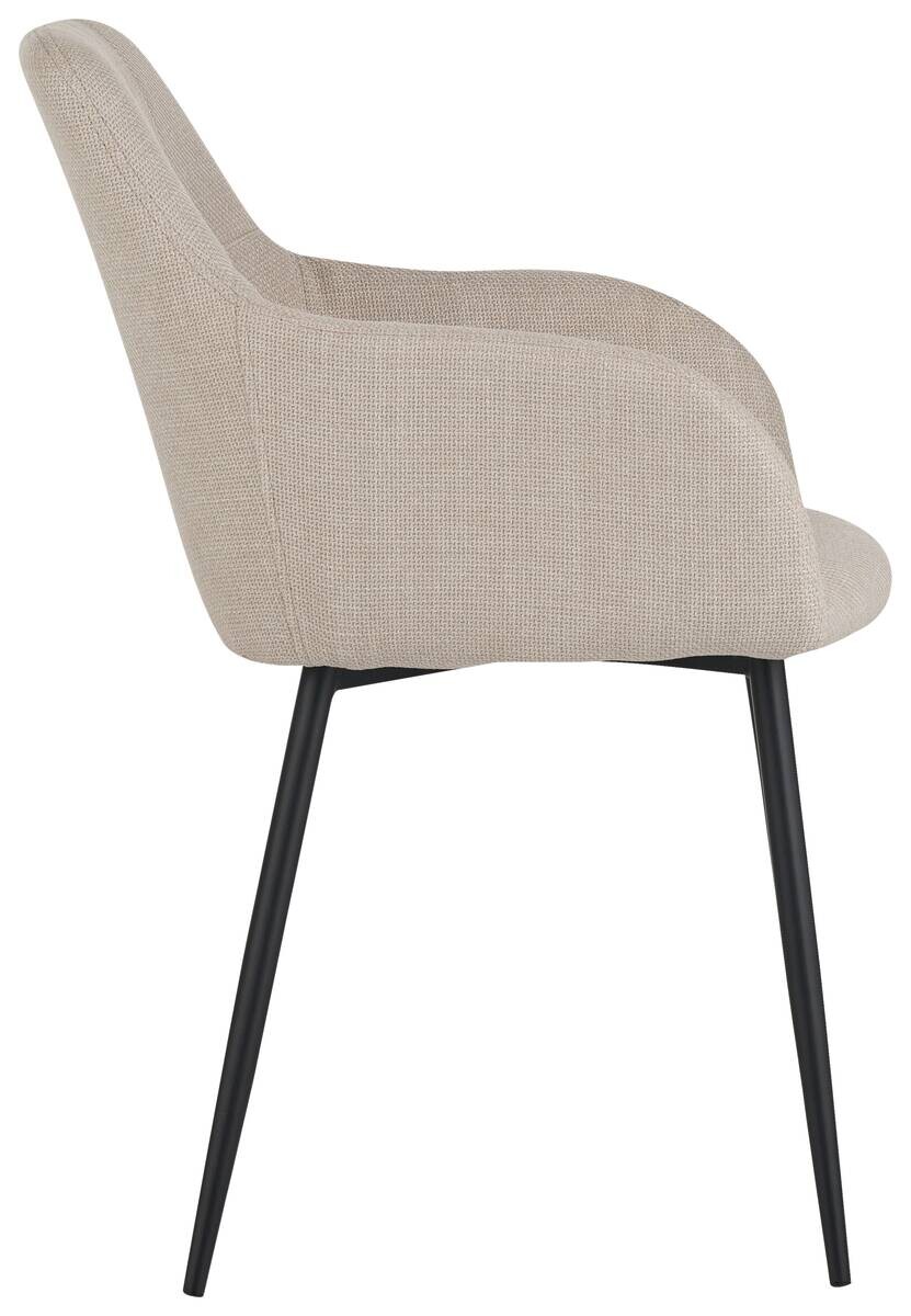 Armlehnstuhl Maria beige Microfaser Webstoff B/H/T: ca. 55x84x61 cm