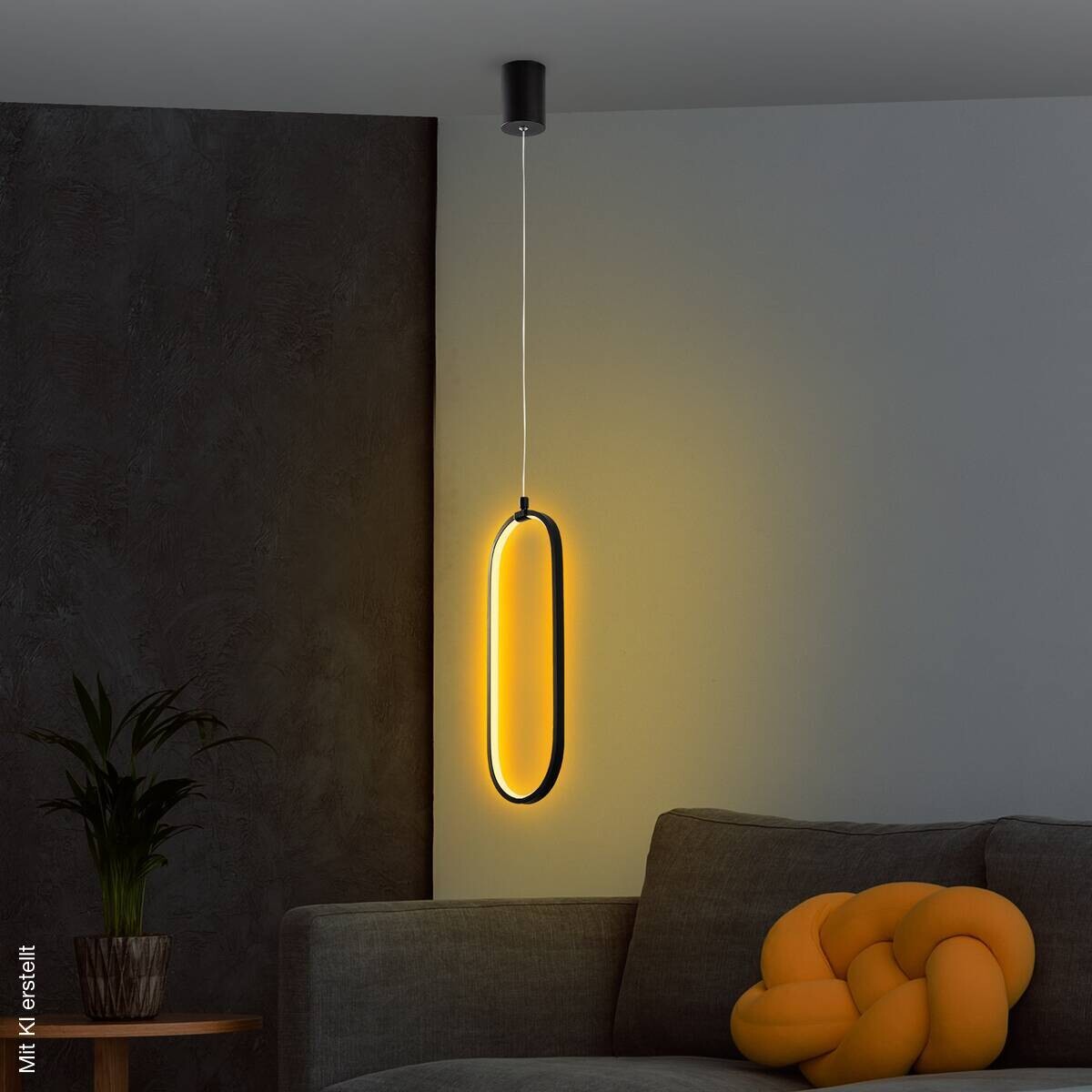 Opviq LED-Pendelleuchte schwarz B/H/T: ca. 17x110x10 cm