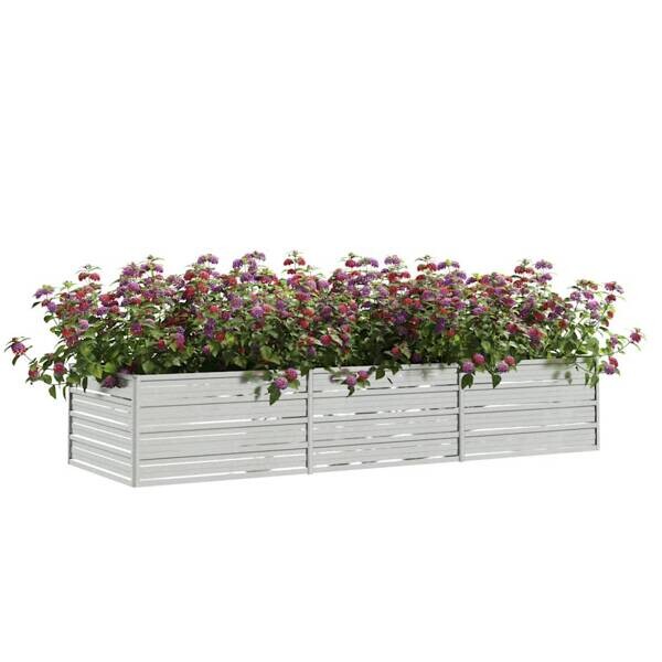 Garten-Hochbeet silber Stahl B/H/L: ca. 80x45x240 cm