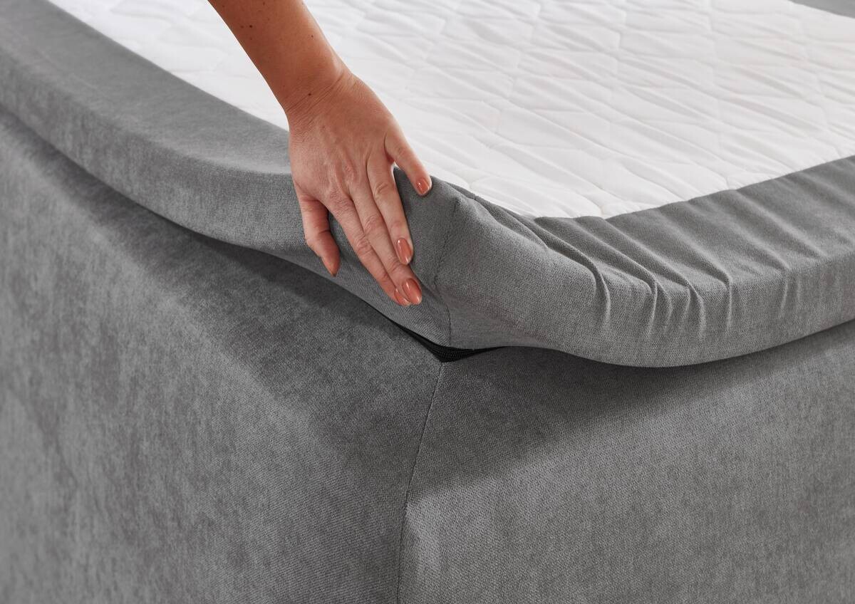Boxspringbett Jeff silber Liegefläche B/L: ca. 100x200 cm
