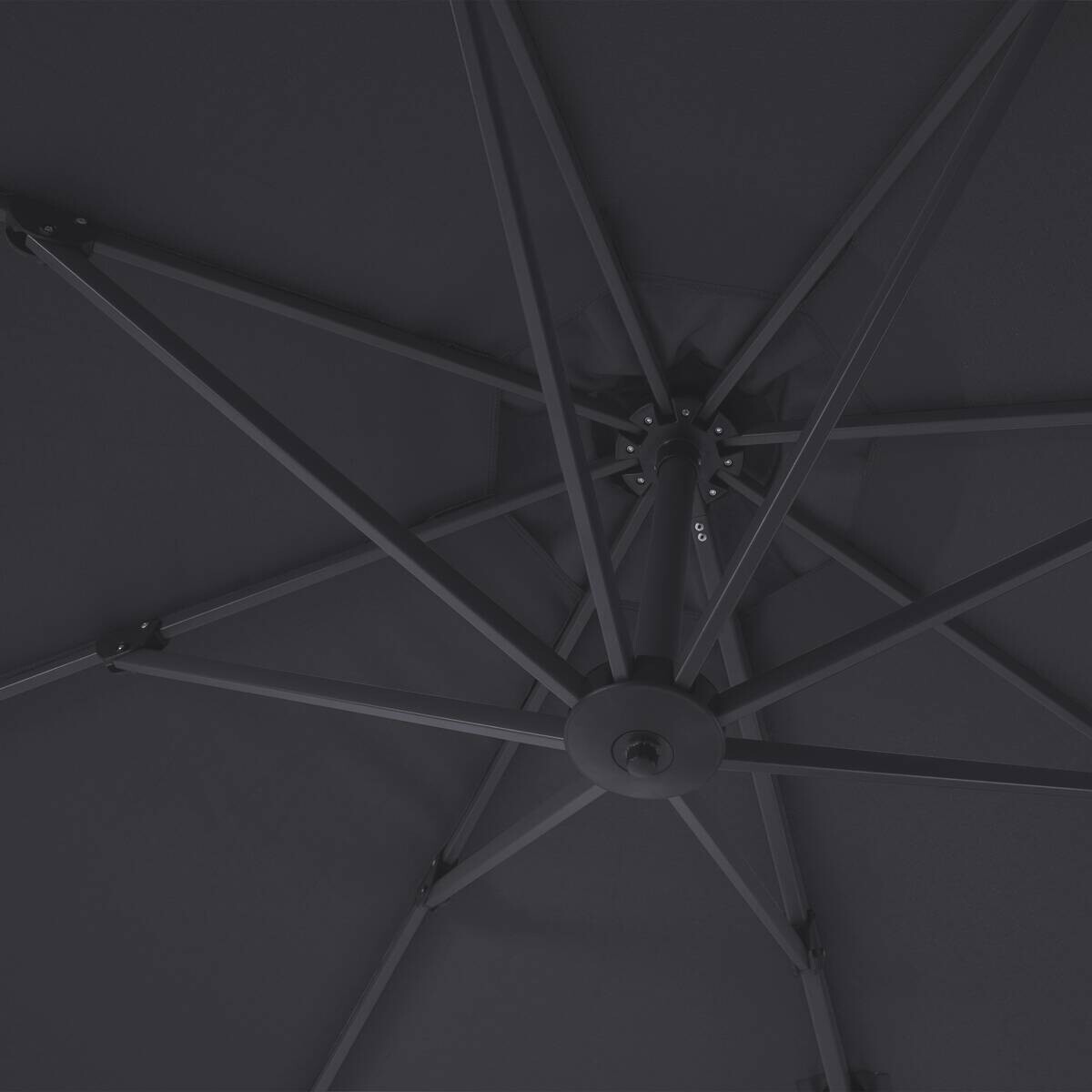 AXI Outdoor Living Ampelschirm Apollo anthrazit Metall B/H/L: ca. 300x255x300 cm