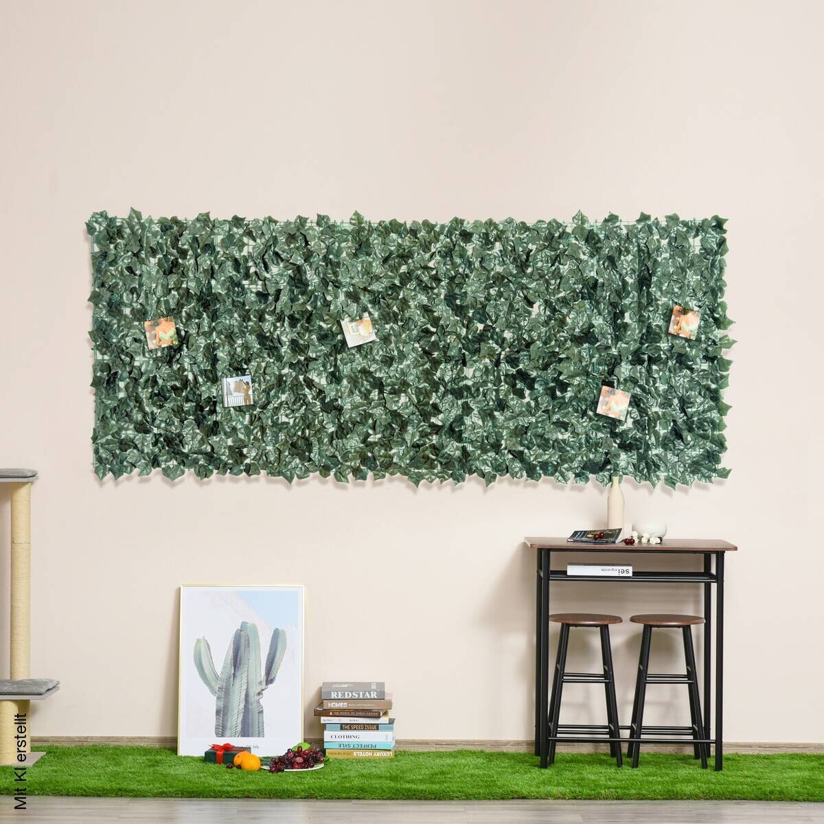Outsunny Künstliche Hecke dunkelgrün Kunststoff H/L: ca. 100x240 cm
