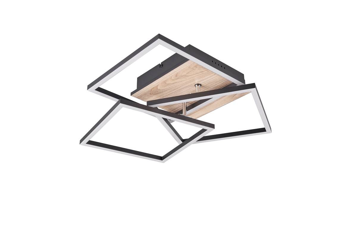 Reality LED-Deckenleuchte R62883135 Mobile schwarz Acryl Metall MDF B/H/T: ca. 39x10x42 cm 1 Brennstellen