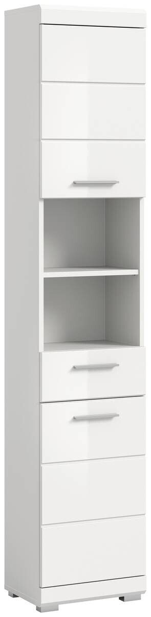 Badhochschrank Scout weiß weiß Hochglanz B/H/T: ca. 37x191x31 cm