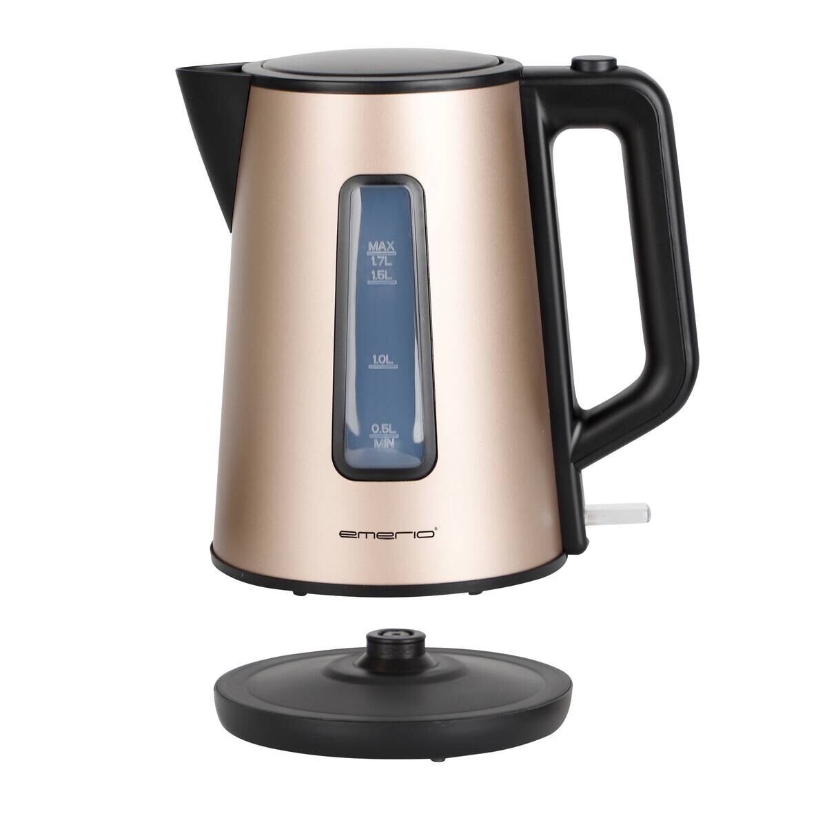 Emerio Wasserkocher schwarz Satiniert Kunststoff B/H/L: ca. 16,15x25,2x23,35 cm ca. 1,7 l