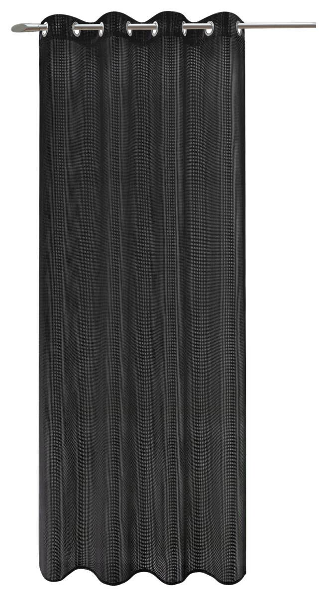 Ösenvorhang Eve schwarz 100% Polyester B/L: ca. 140x245 cm