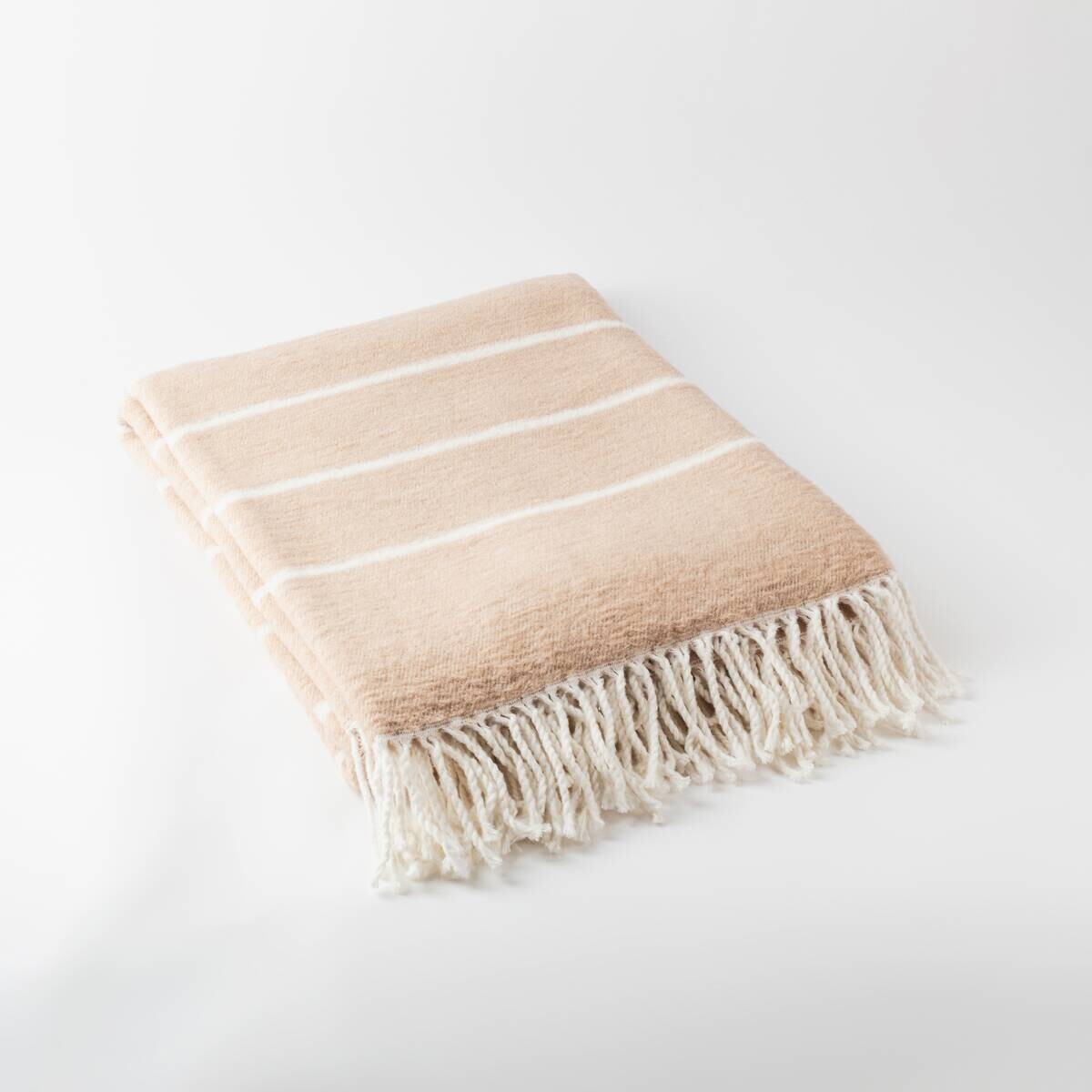 Wohndecke RAINBOW beige Baumwolle B/L: ca. 130x170 cm