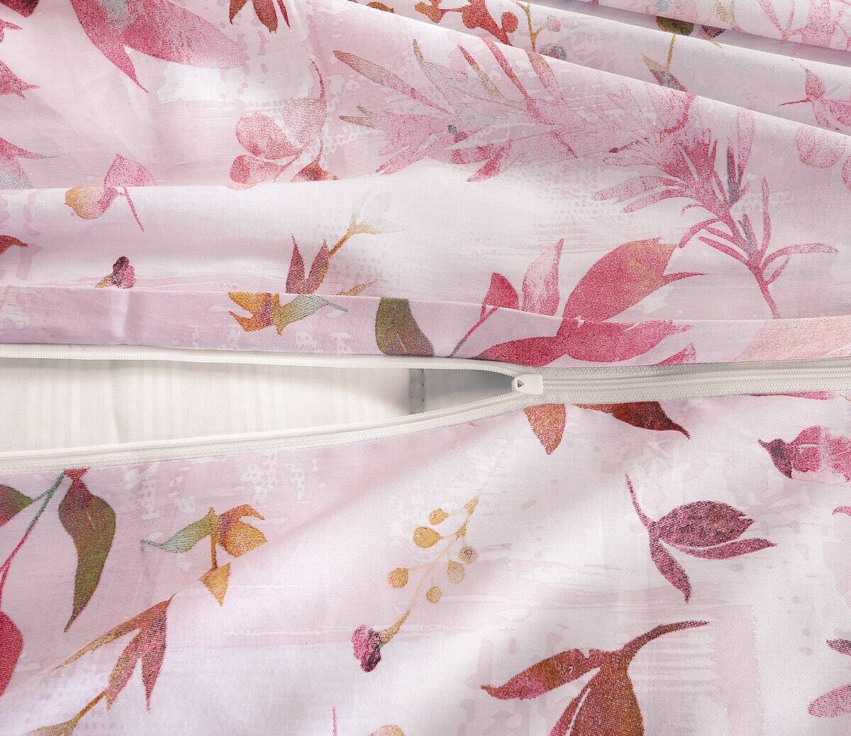 Baumwoll Bettwäsche Satin rosé Baumwolle B/L: ca. 135x200 cm