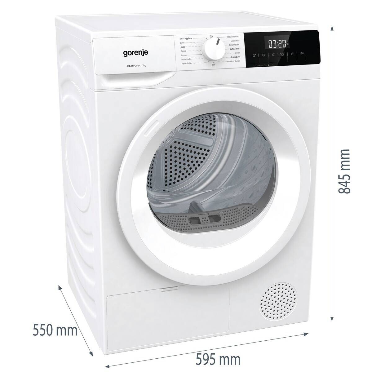 Gorenje Wärmepumpentrockner DHNE72 weiß B/H/T: ca. 60x85x55 cm