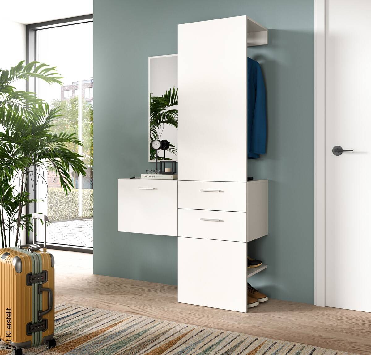 Garderobe VAGA weiß B/H/T: ca. 104x190x36 cm