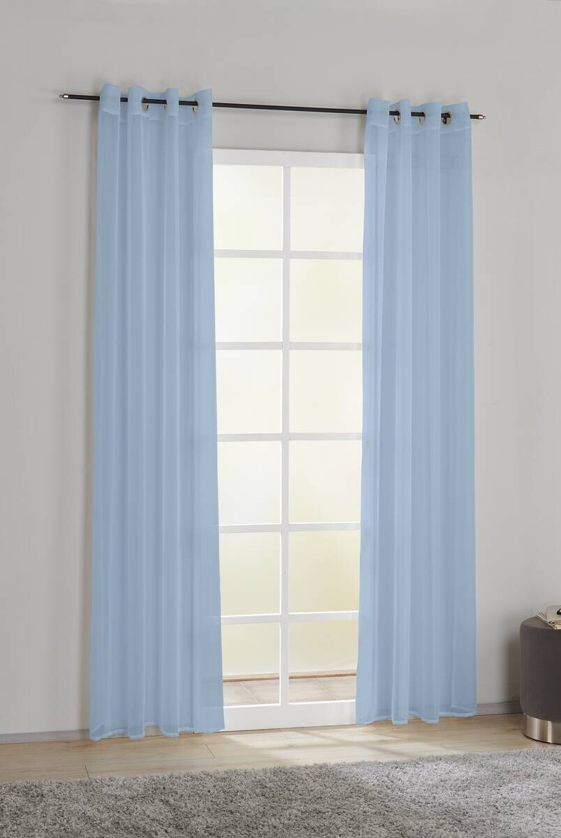 POCOline Ösenvorhang Micha blau B/L: ca. 135x235 cm