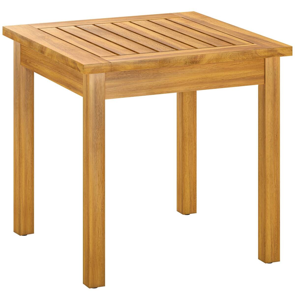 Outsunny Balkontisch natur Akazie B/H/L: ca. 48x46x48 cm