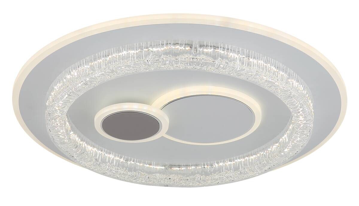 GLOBO LED-Deckenleuchte Opal weiß klar Acryl Metall H/D: ca. 6x49,5 cm 1 Brennstellen