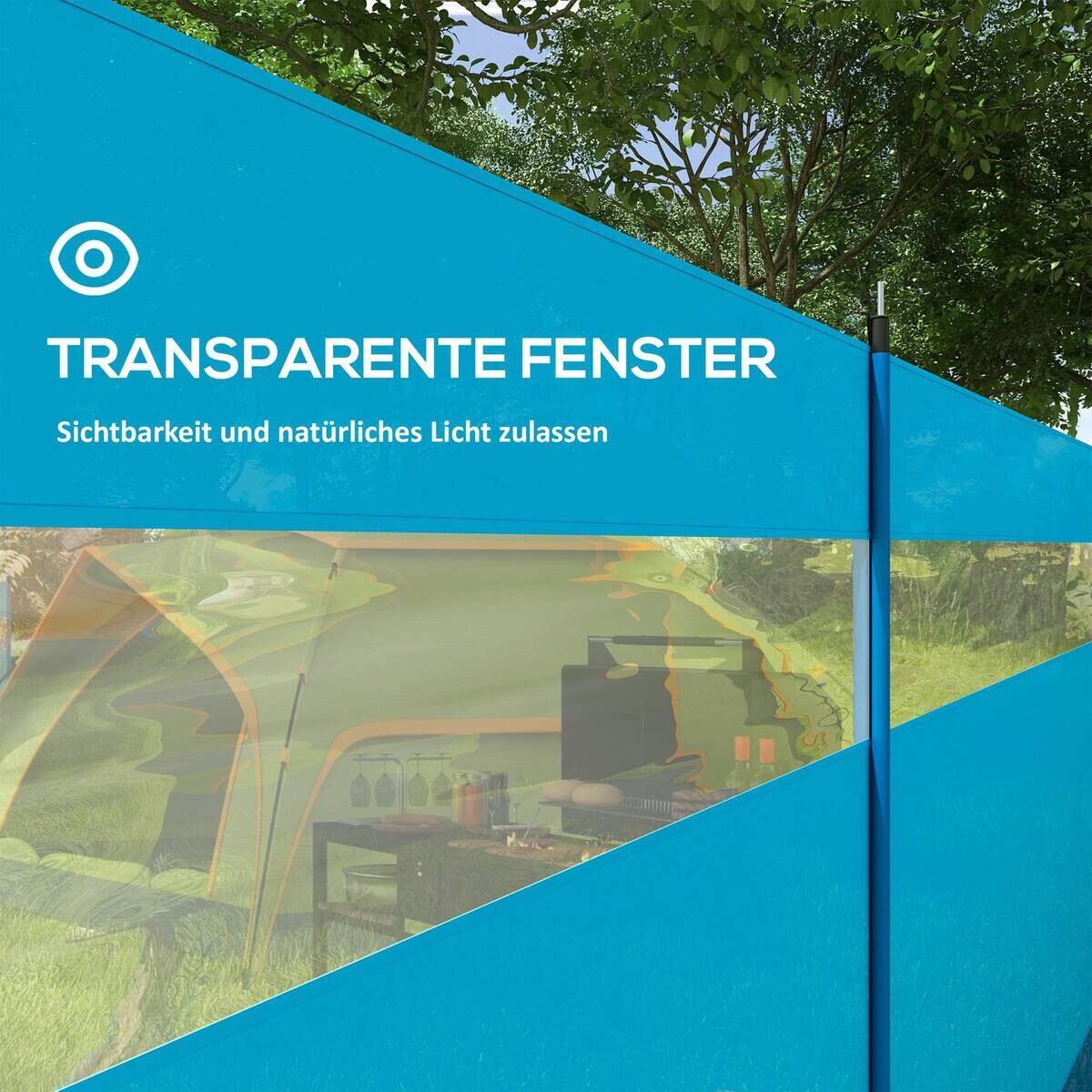 Outsunny Windschutz B/H/L: ca. 1x140x725 cm