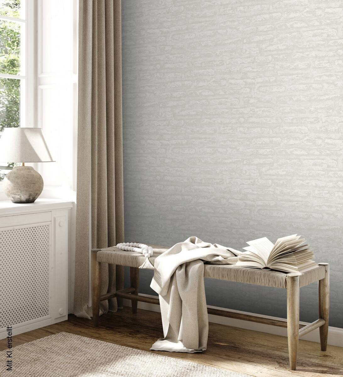 A.S.Creation Vliestapete Attractive 2 Steine weiß B/L: ca. 53x1005 cm