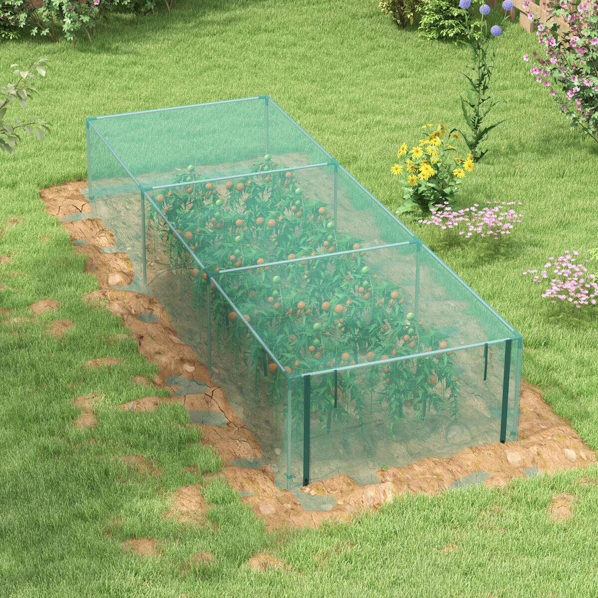 Outsunny Tier-Zubehör grün Kunststoff B/H/L: ca. 373x125x62,5 cm