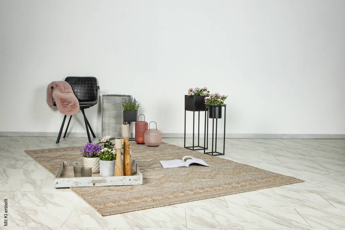 Kayoom Teppich Sindra 225 natur B/L: ca. 80x150 cm