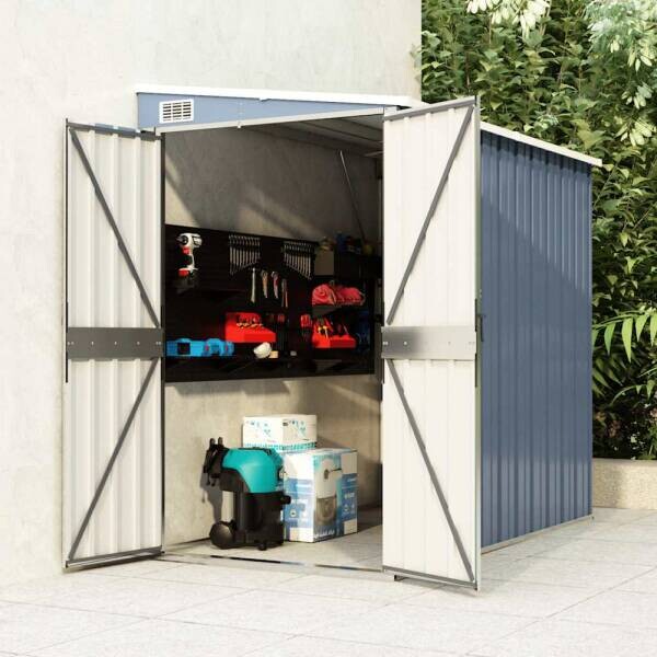 vidaXL Gartenhaus grau B/H/T: ca. 118x178x194 cm