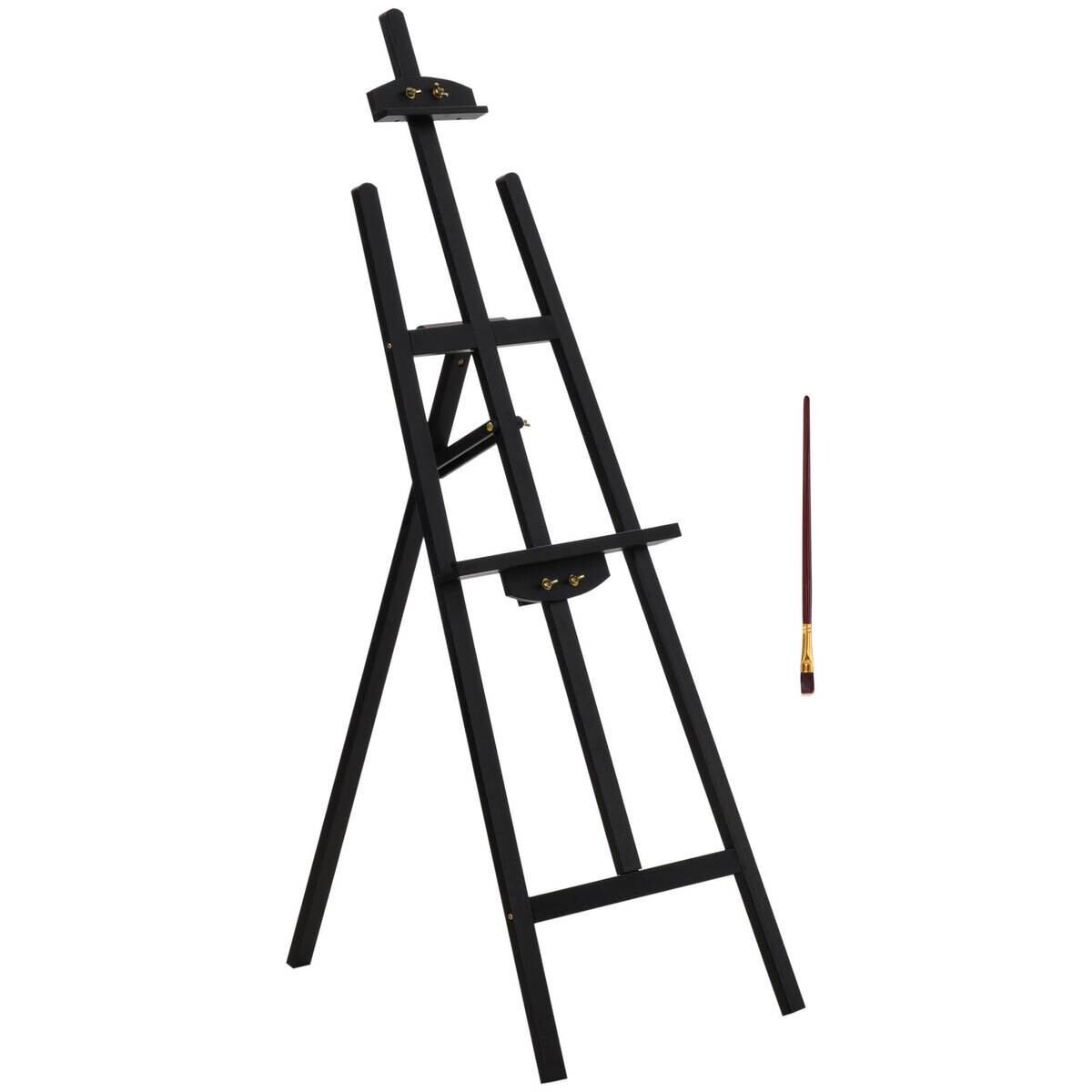 HOMCOM Staffelei schwarz Polypropylen B/H/L: ca. 5x51x71 cm