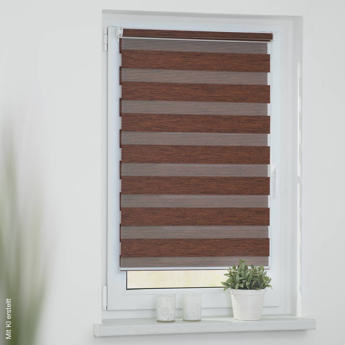 LICHTBLICK Doppelrollo Duo meliert dunkelbraun B/L: ca. 120x150 cm