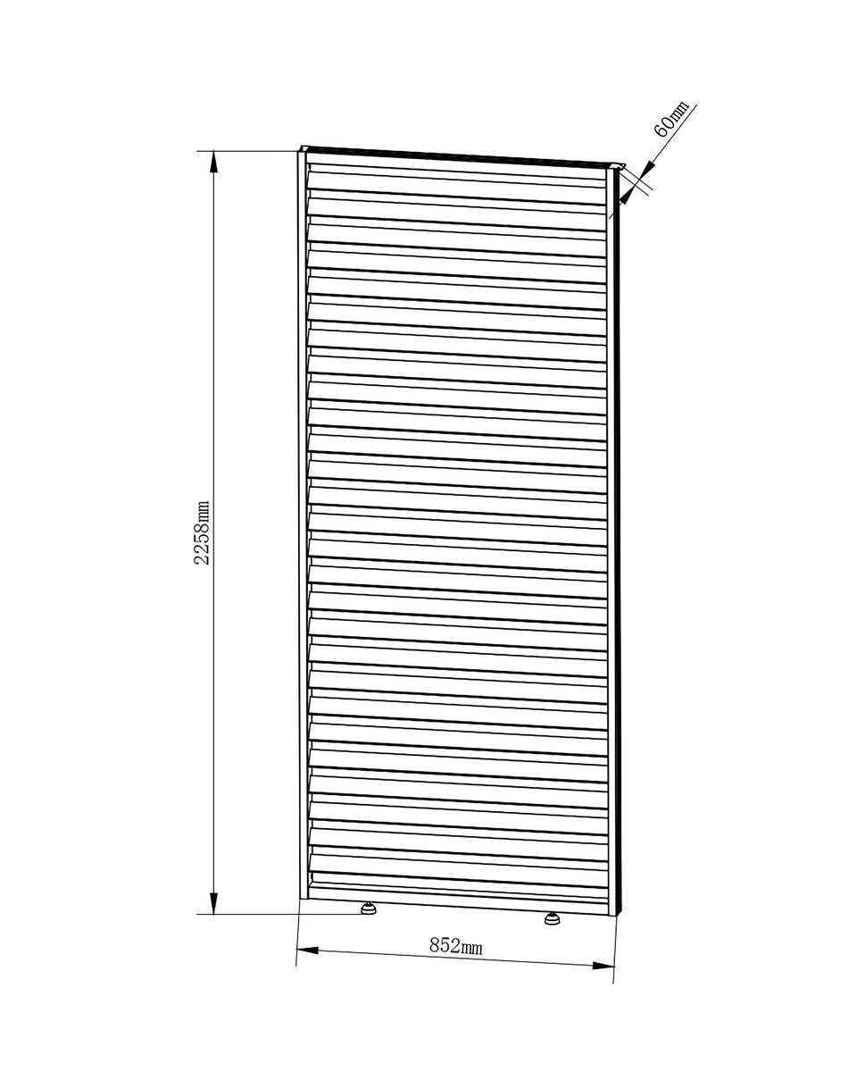 Sichtschutz anthrazit Aluminium B/H/L: ca. 6x226x85 cm