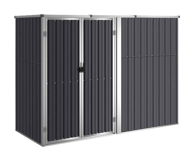 vidaXL Geräteschuppen anthrazit B/H/T: ca. 225x161x89 cm