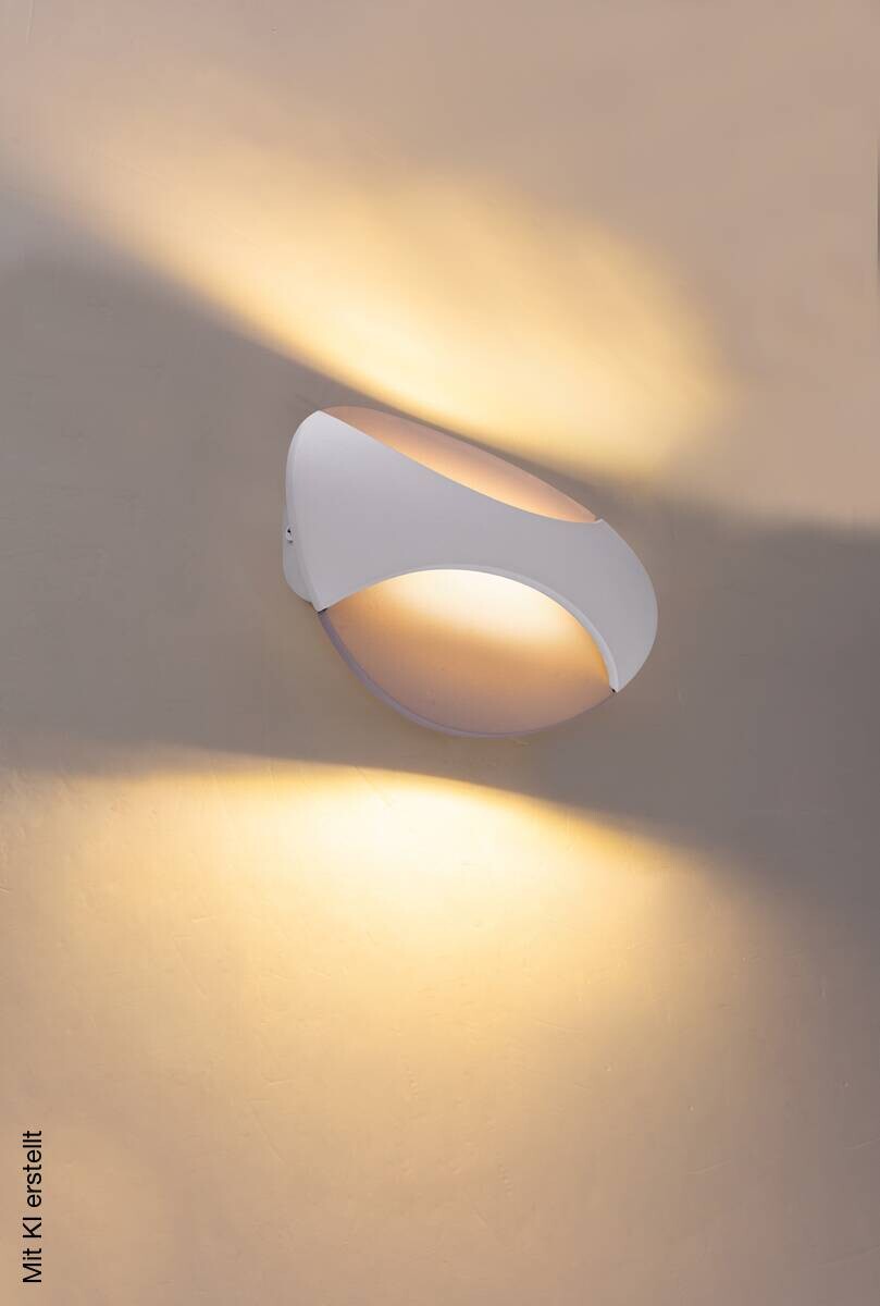 GLOBO LED-Wandleuchte weiß Metall B/H: ca. 21x15 cm 1 Brennstellen