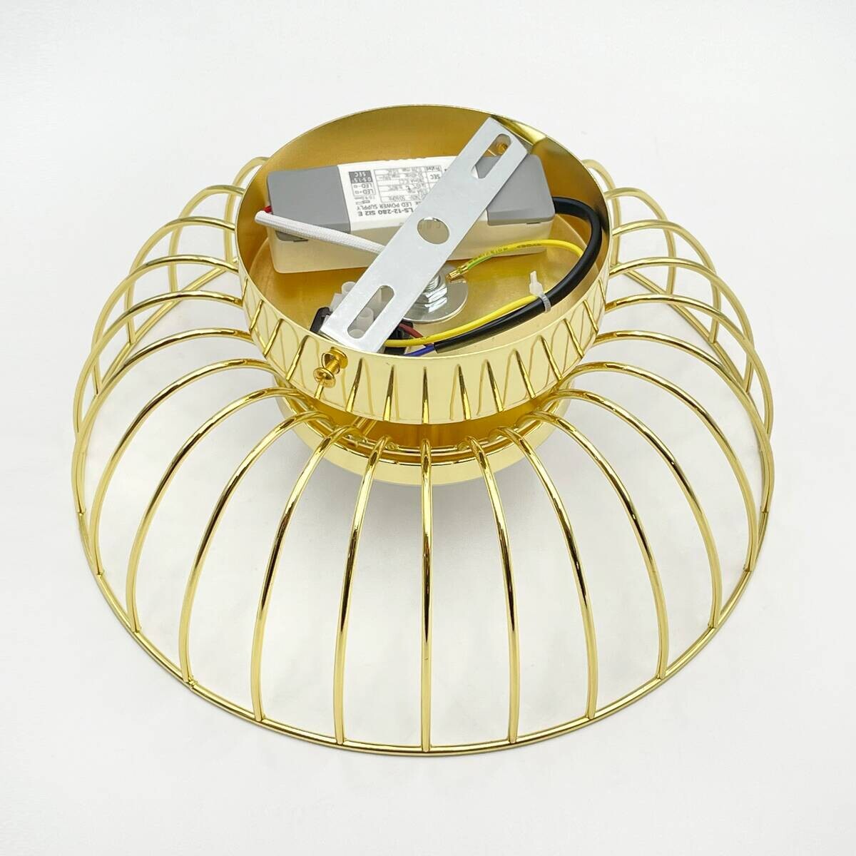 Lamkur Deckenleuchte gold Stahl B/H/L: ca. 27x27x17 cm