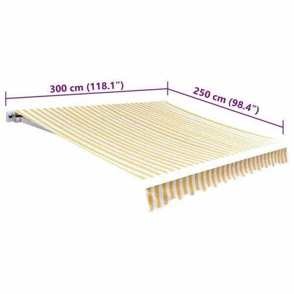vidaXL Markisenstoff gelb 100% Polyester B/L: ca. 245x280 cm