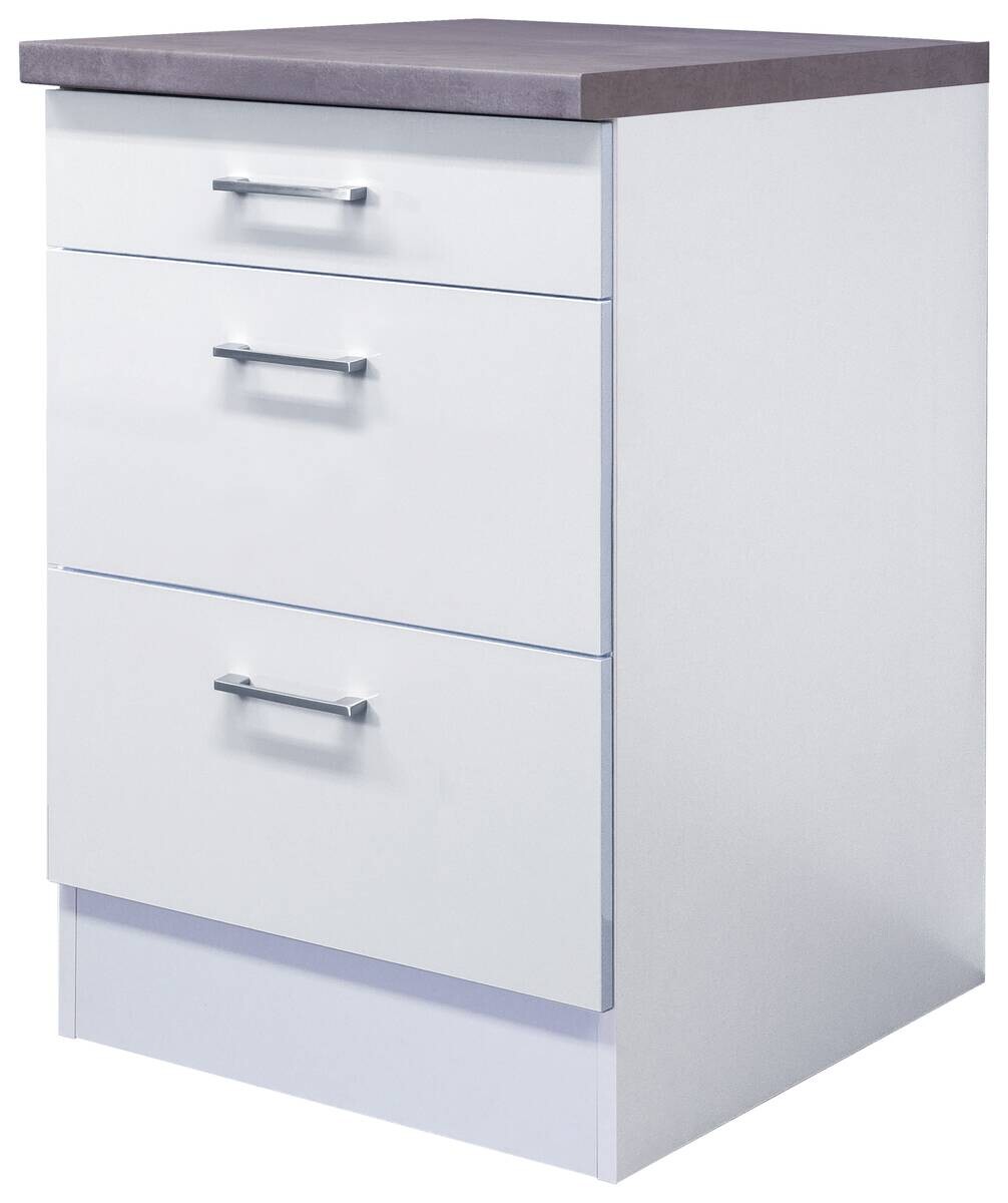 Auszugsschrank Lucca weiß matt B/H/T: ca. 60x85x60 cm