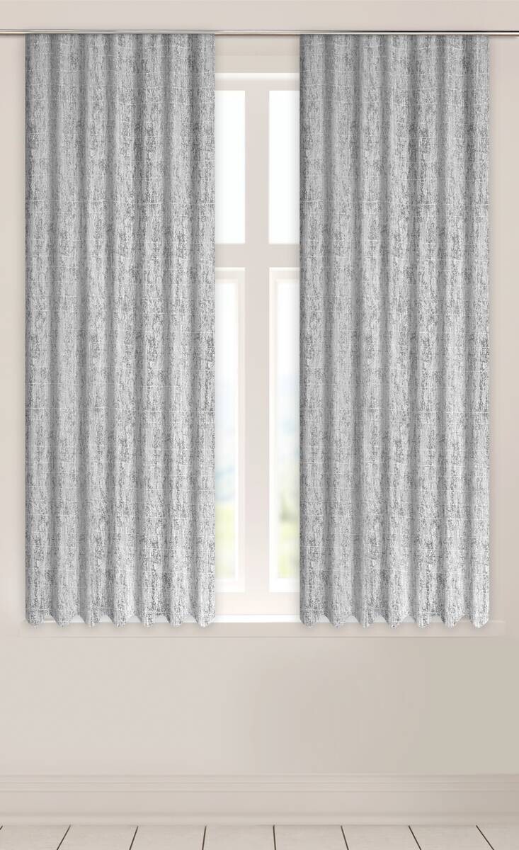 Dekovorhang Eden silber B/L: ca. 135x175 cm