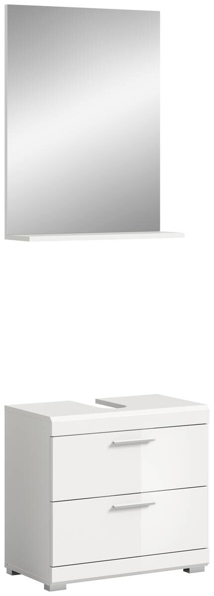 Badezimmer-Set Scout weiß weiß Hochglanz B/H/T: ca. 60x191x37 cm